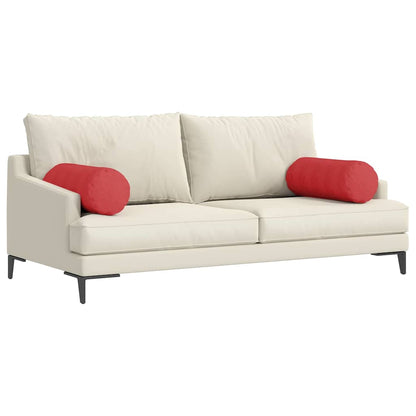 Cuscini a rullo 2 pcs Rosso Ã˜ 25 x 70 cm Tessuto
