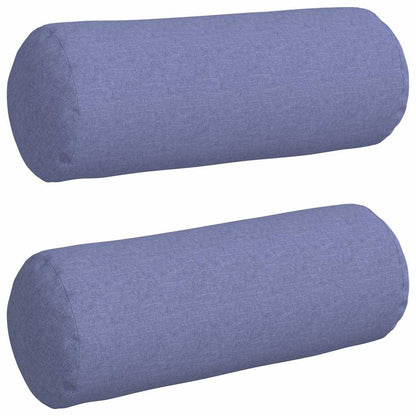 Cuscini a rullo 2 pcs Blu jeans Ã˜ 25 x 70 cm Tessuto