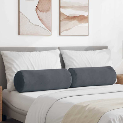 Cuscini a rullo 2 pcs Grigio scuro Ã˜ 25 x 70 cm