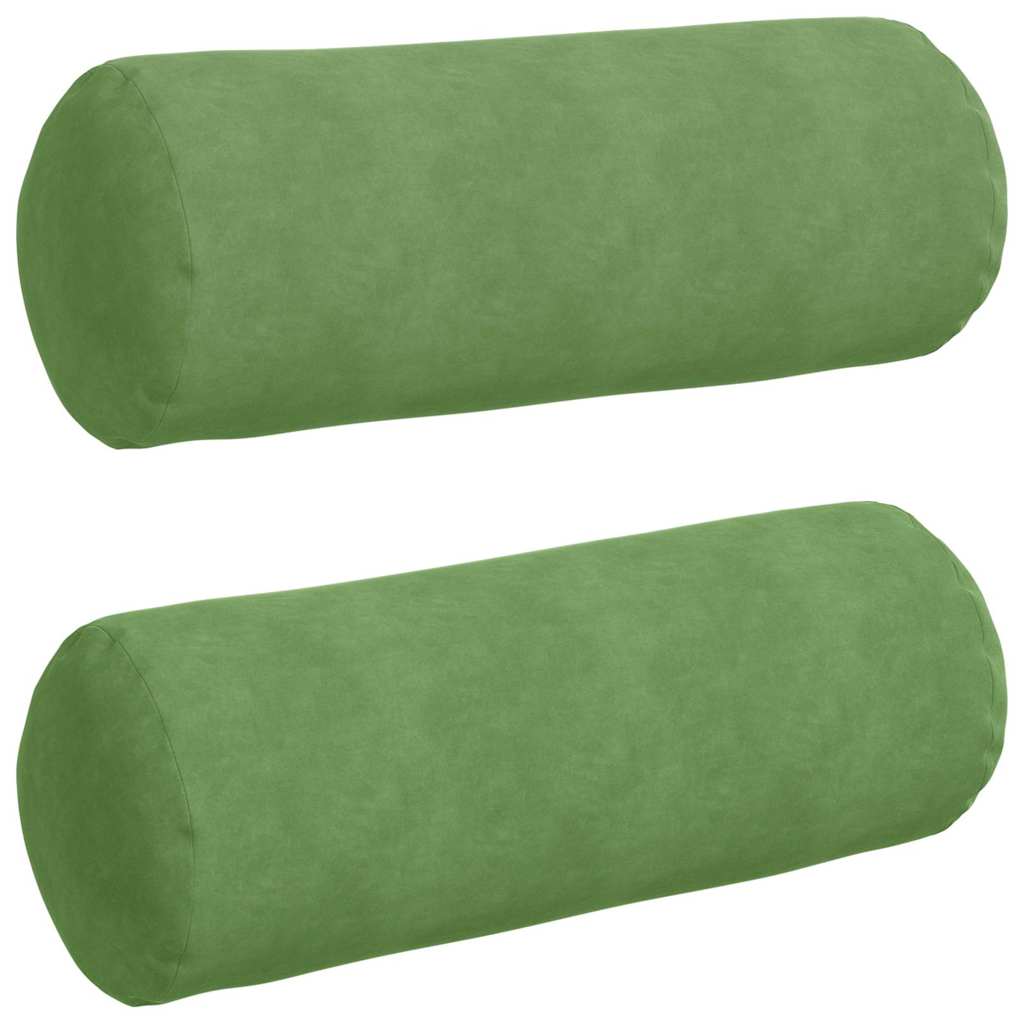 Cuscini a rullo 2 pcs Verde chiaro Ã˜ 25 x 70 cm