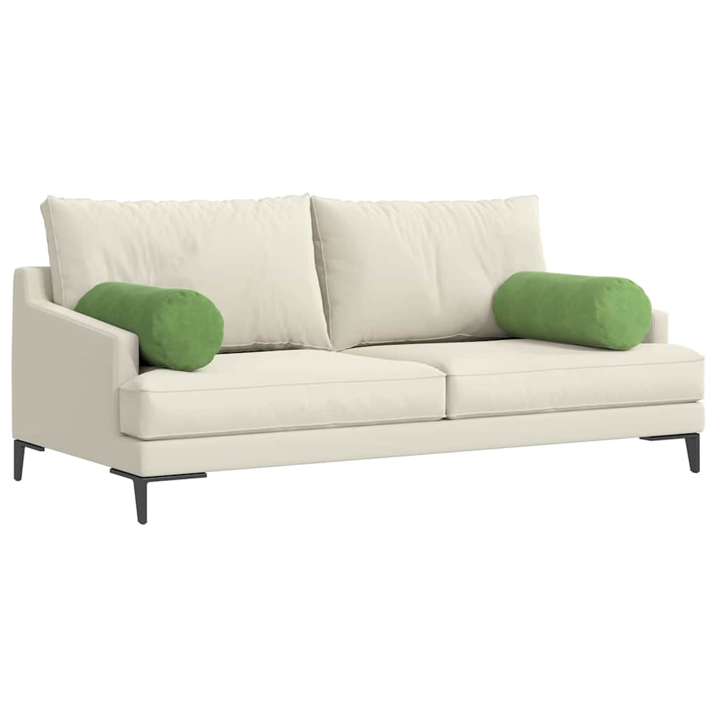 Cuscini a rullo 2 pcs Verde chiaro Ã˜ 25 x 70 cm
