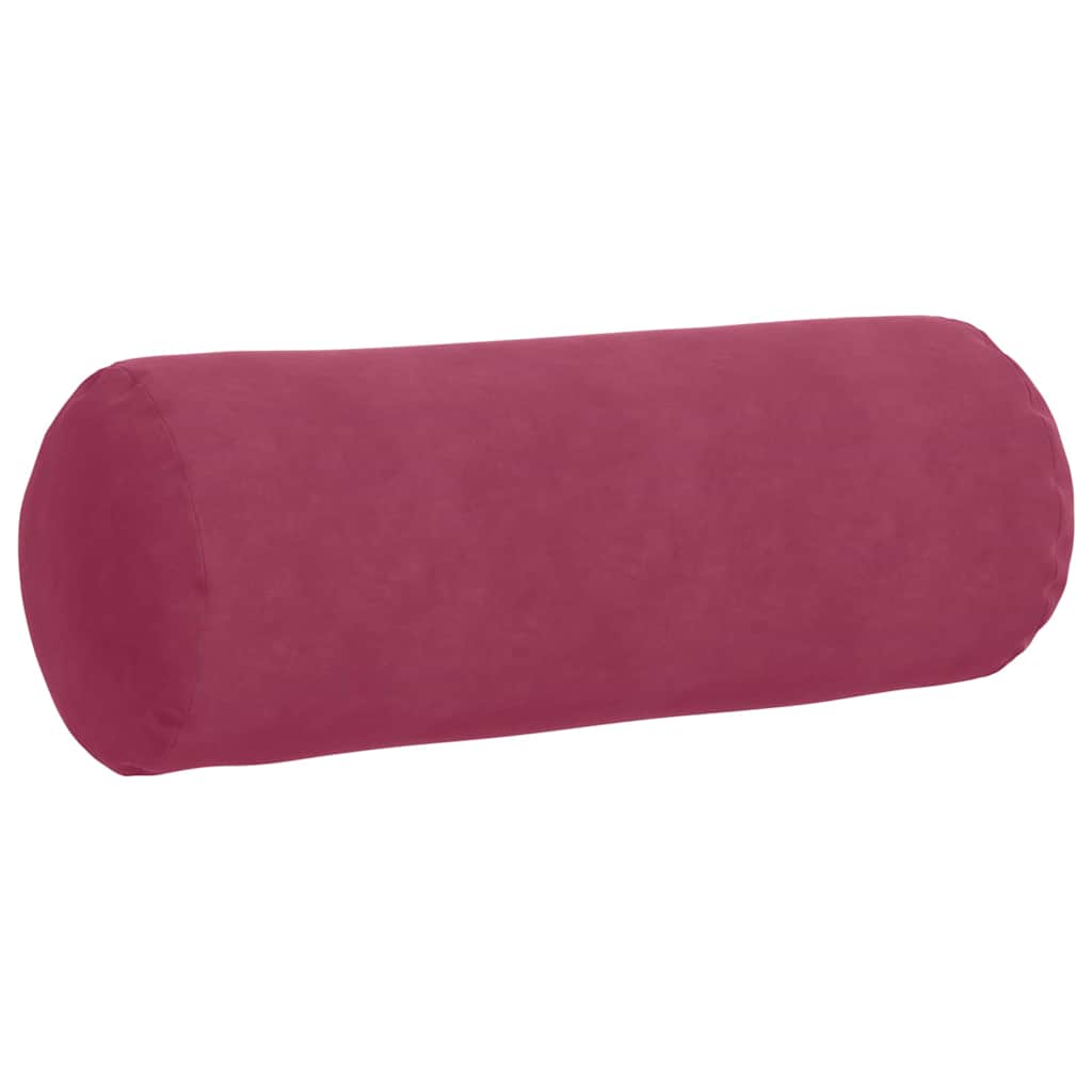 Cuscini a rullo 2 pcs Rosso Vino Ã˜ 25 x 70 cm Tessuto in Cords