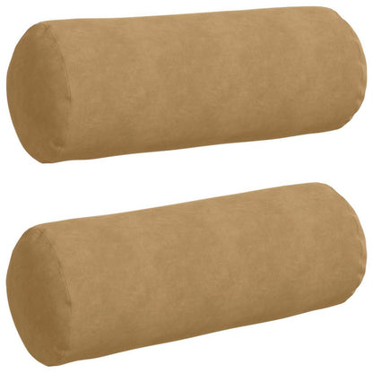 Cuscini a rullo 2 pcs Marrone Ã˜ 25 x 70 cm Tessuto in Cords