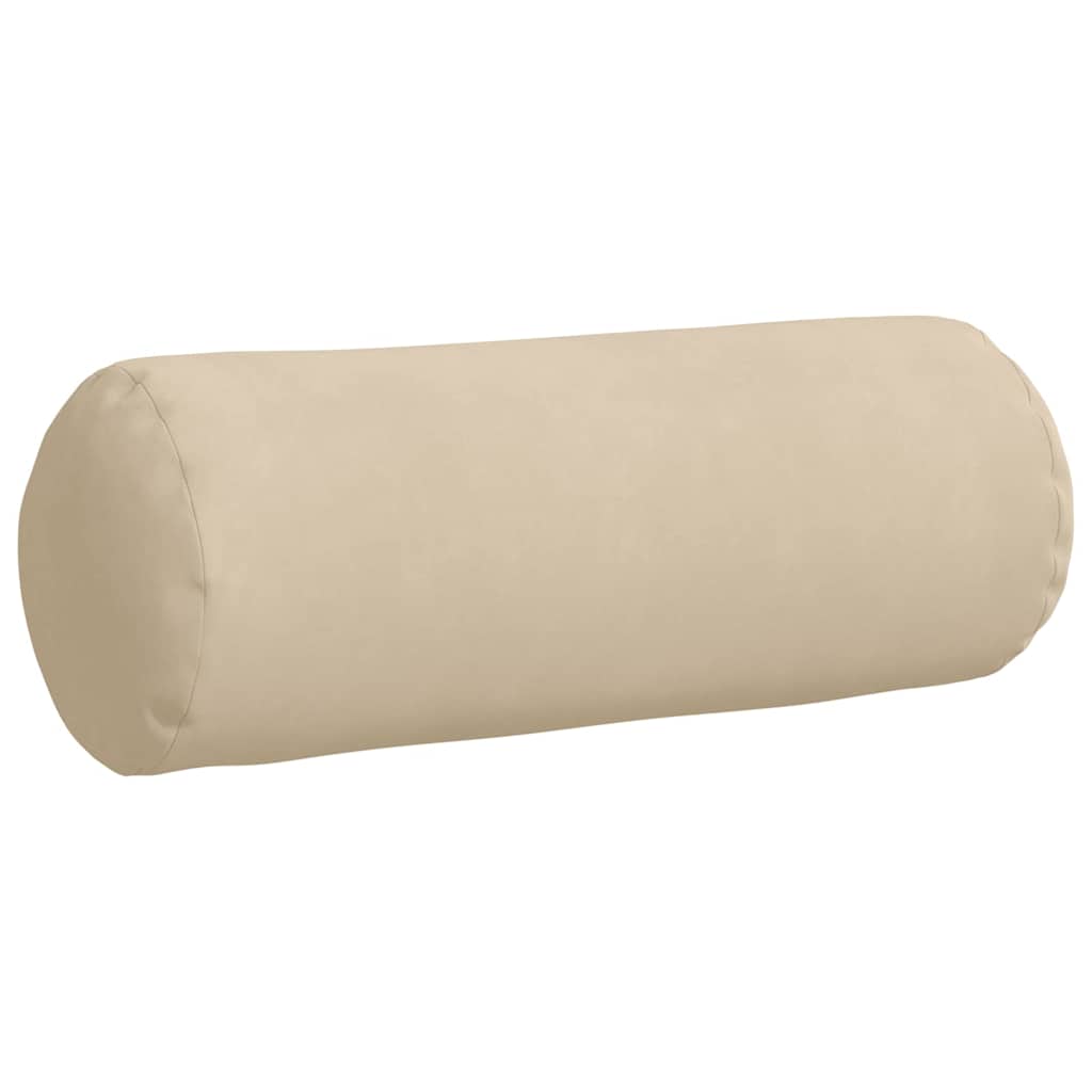 Cuscini a rullo 2 pcs Crema Ã˜ 25 x 70 cm Tessuto in Microfibra