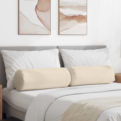 Cuscini a rullo 2 pcs Beige Ã˜ 25 x 70 cm Tessuto in Microfibra