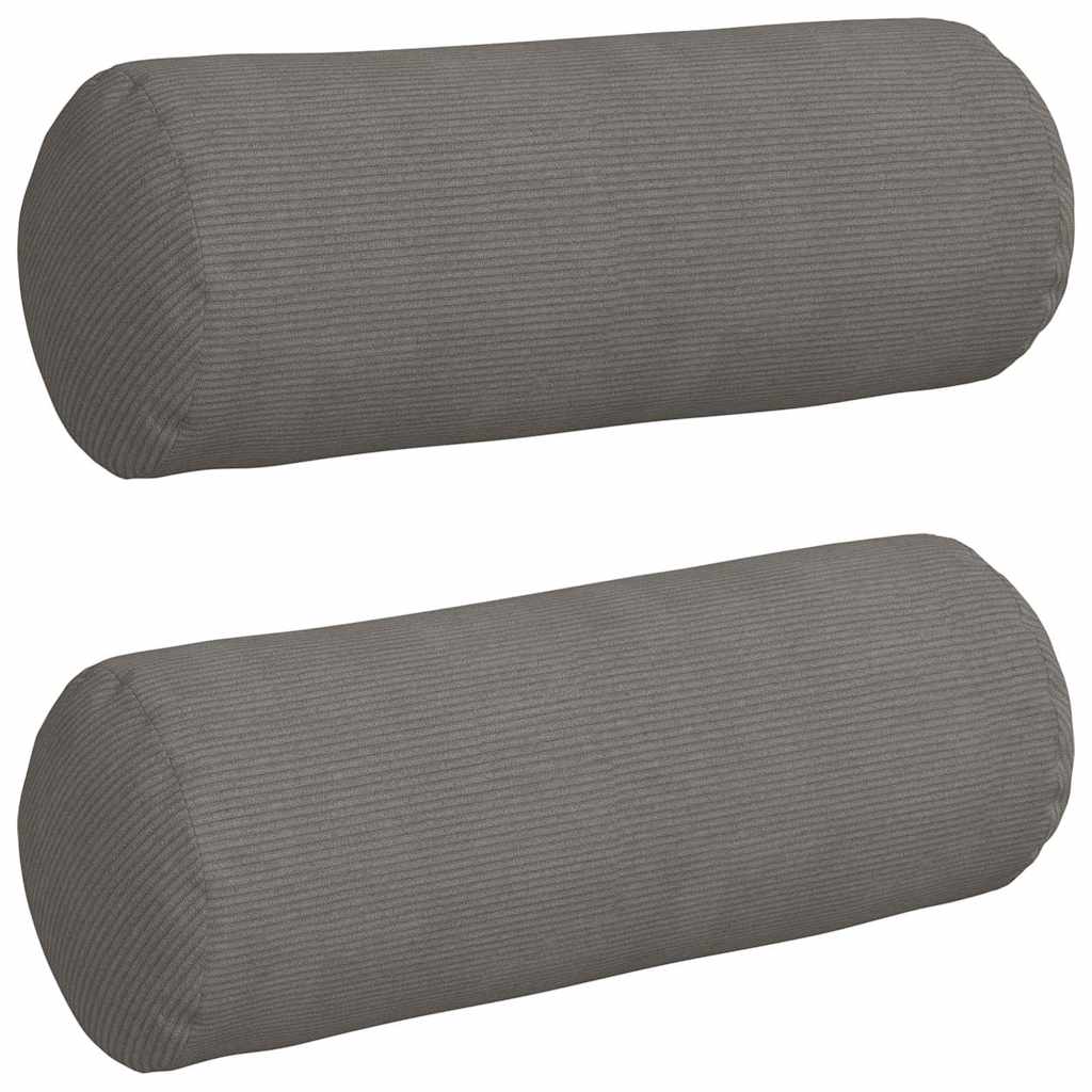 Cuscini a rullo 2 pcs Grigio chiaro Ã˜ 25 x 70 cm