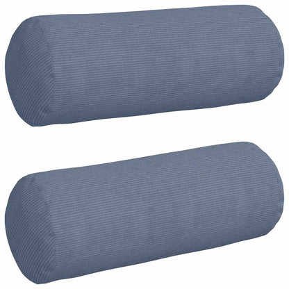 Cuscini a rullo 2 pcs Blu Ã˜ 25 x 70 cm Tessuto in Cords
