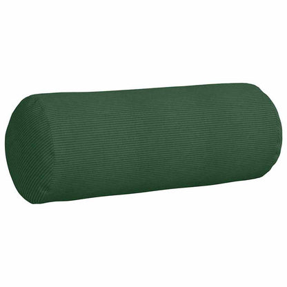 Cuscini a rullo 2 pcs Verde Scuro Ã˜ 25 x 70 cm Tessuto in Cords
