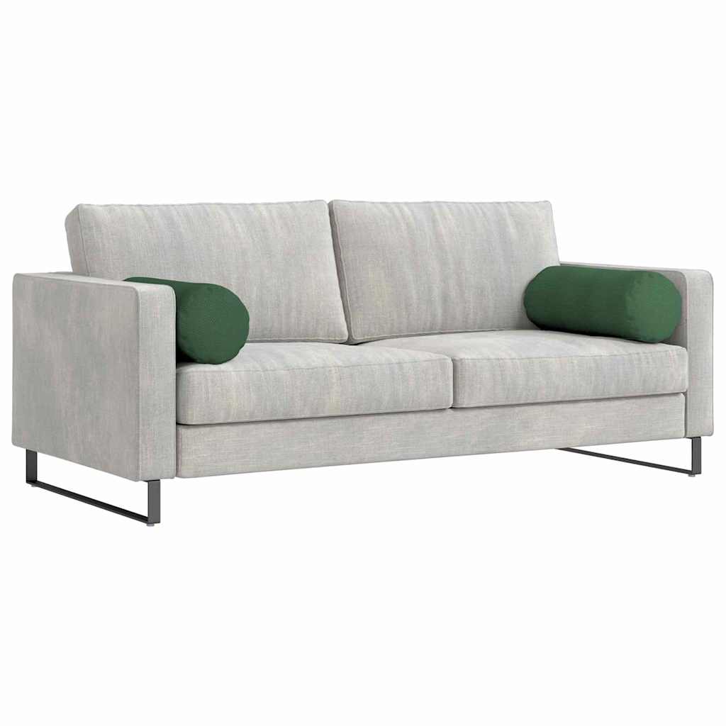 Cuscini a rullo 2 pcs Verde Scuro Ã˜ 25 x 70 cm Tessuto in Cords