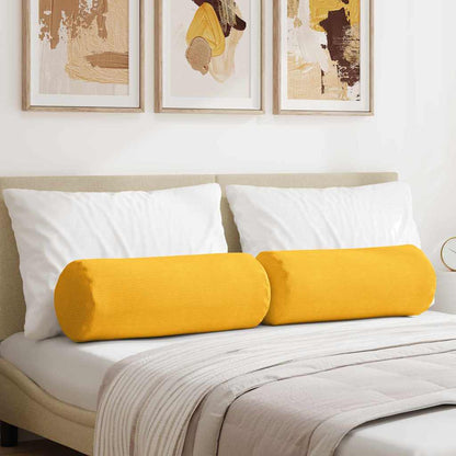 Cuscini a rullo 2 pcs Giallo Chiaro Ã˜ 25 x 70 cm