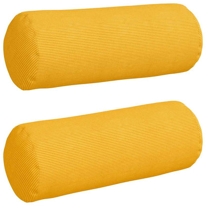 Cuscini a rullo 2 pcs Giallo Chiaro Ã˜ 25 x 70 cm
