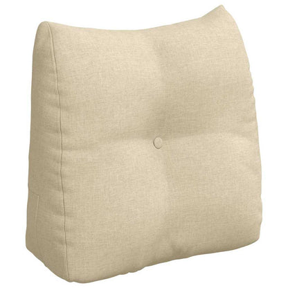 Cuscino per Schiena Crema 45 x 24 x 50 cm Tessuto