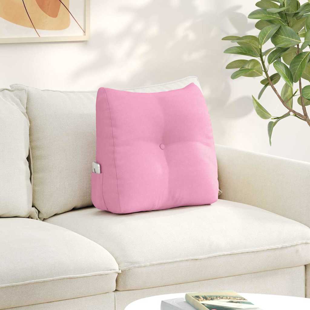 Cuscino per Schiena Rosa 45 x 24 x 50 cm Tessuto