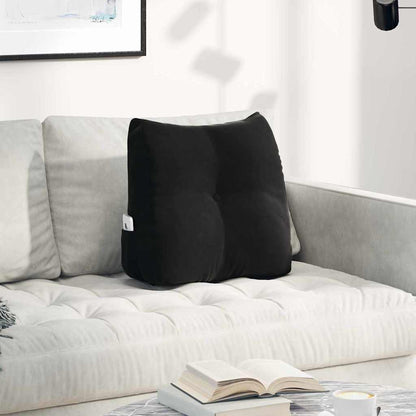 Cuscino per Schiena Nero 45 x 24 x 50 cm Velluto