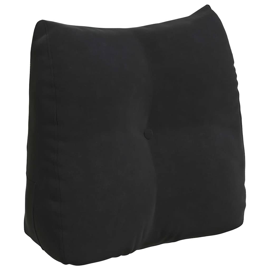 Cuscino per Schiena Nero 45 x 24 x 50 cm Velluto