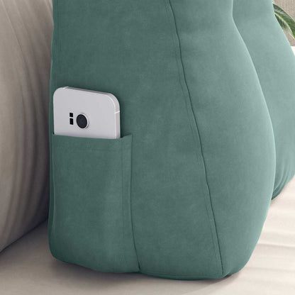 Cuscino per Schiena Verde Mare 45 x 24 x 50 cm Velluto