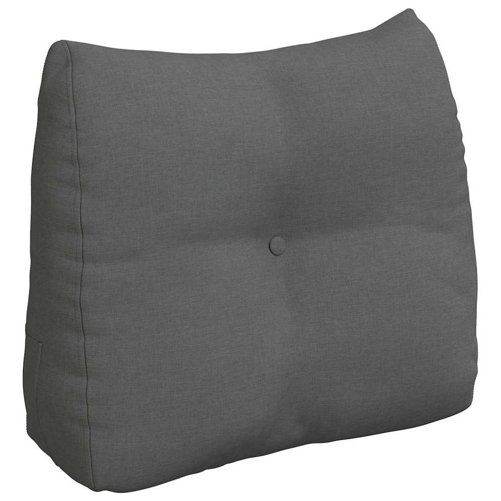 Cuscino per Schiena Grigio scuro 60 x 24 x 50 cm Tessuto