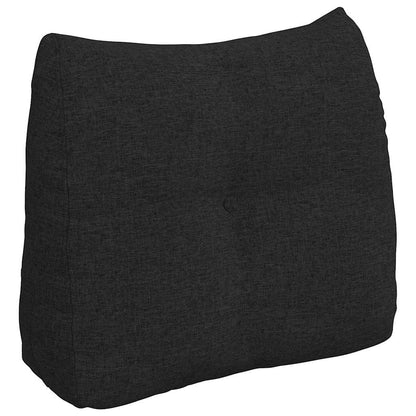 Cuscino per Schiena Nero 60 x 24 x 50 cm Tessuto