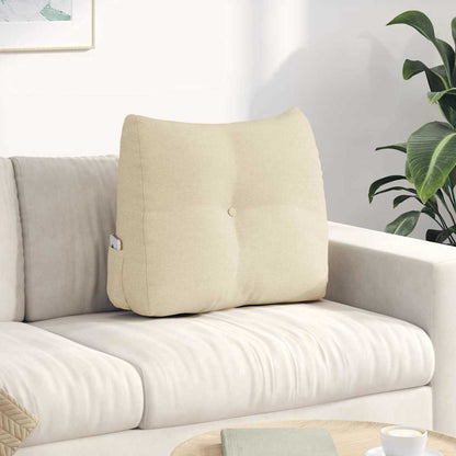 Cuscino per Schiena Crema 60 x 24 x 50 cm Tessuto