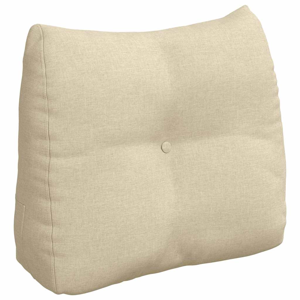 Cuscino per Schiena Crema 60 x 24 x 50 cm Tessuto