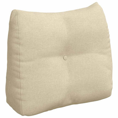 Cuscino per Schiena Crema 60 x 24 x 50 cm Tessuto