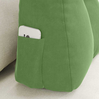 Cuscino per Schiena Verde chiaro 60 x 24 x 50 cm Velluto