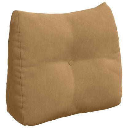 Cuscino per Schiena Marrone 60 x 24 x 50 cm Velluto