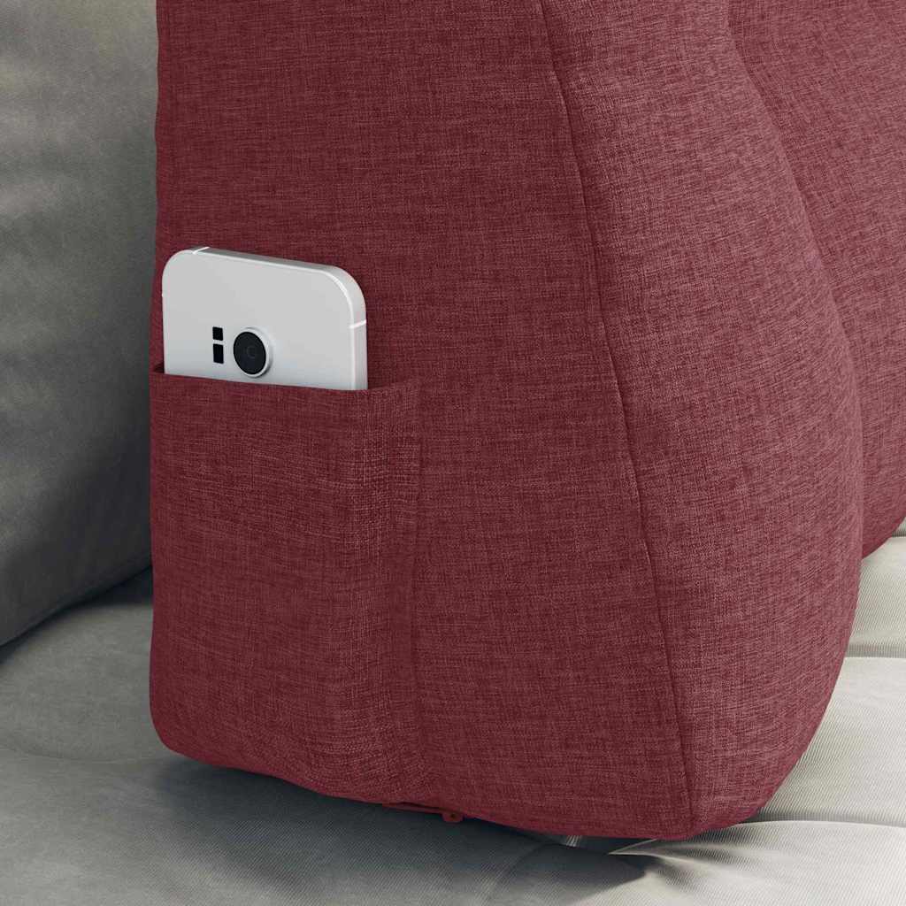 Cuscino per Schiena Rosso Vino 80 x 24 x 50 cm Tessuto