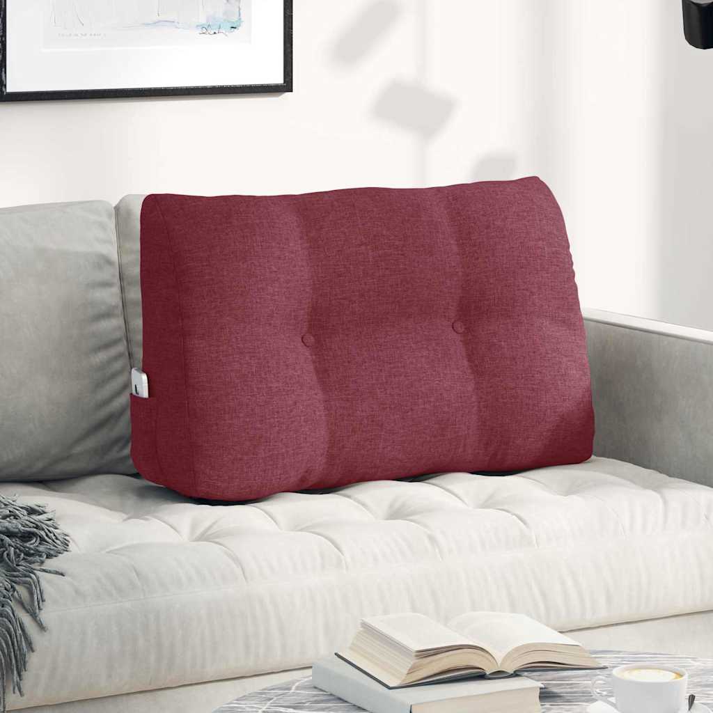 Cuscino per Schiena Rosso Vino 80 x 24 x 50 cm Tessuto