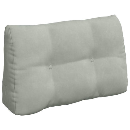Cuscino per Schiena Grigio chiaro 80 x 24 x 50 cm Velluto