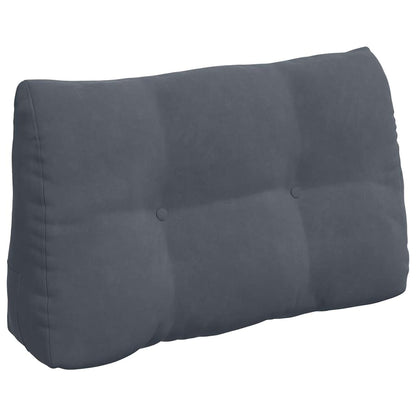 Cuscino per Schiena Grigio scuro 80 x 24 x 50 cm Velluto