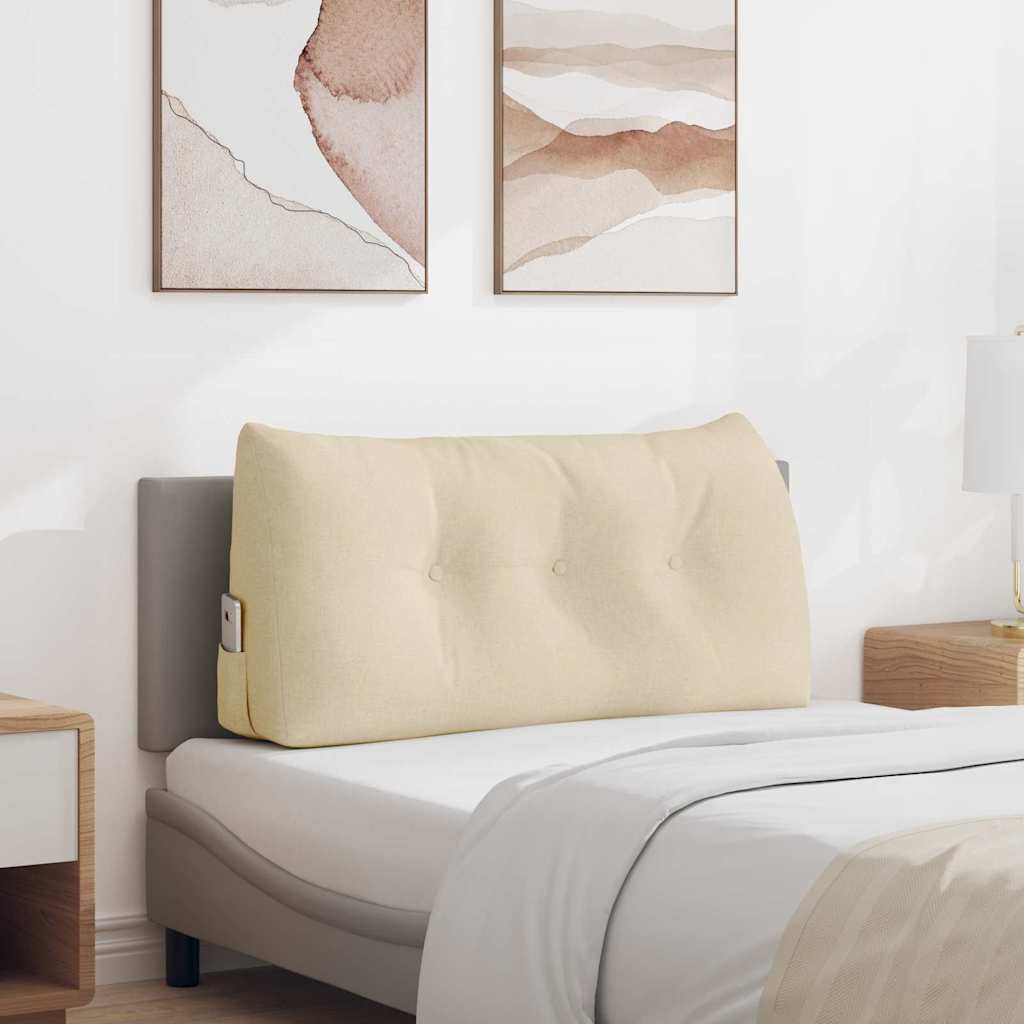 Cuscino per Schiena Crema 100 x 24 x 50 cm Tessuto