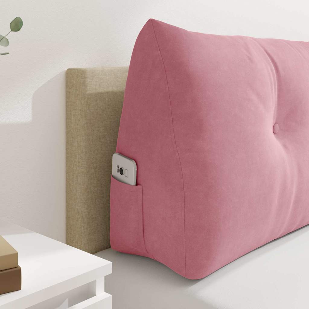 Cuscino per Schiena Rosa 100 x 24 x 50 cm Velluto