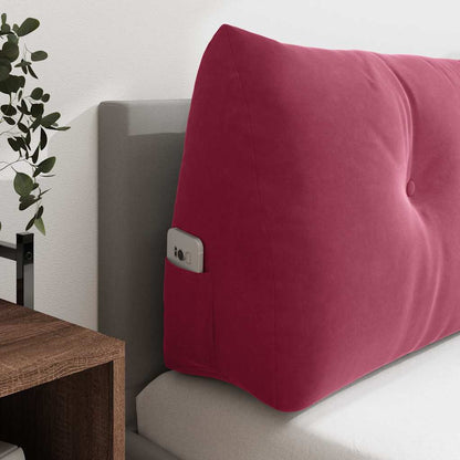 Cuscino per Schiena Rosso Vino 100 x 24 x 50 cm Velluto