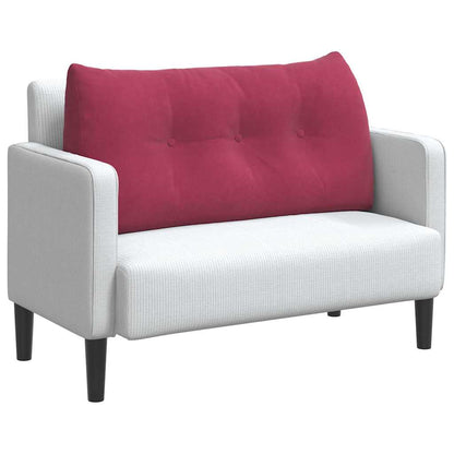 Cuscino per Schiena Rosso Vino 100 x 24 x 50 cm Velluto