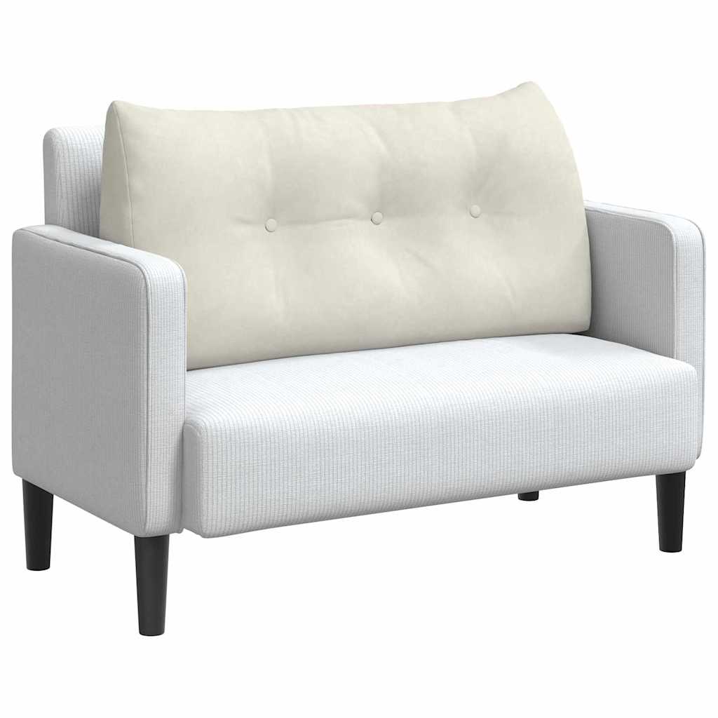 Cuscino per Schiena Crema 100 x 24 x 50 cm Velluto