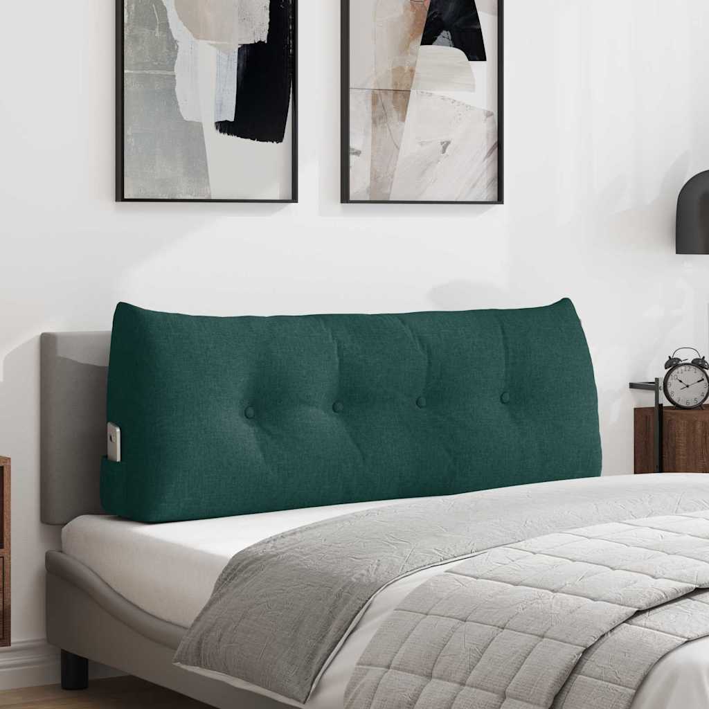 Cuscino per Schiena Verde Scuro 120 x 24 x 50 cm Tessuto
