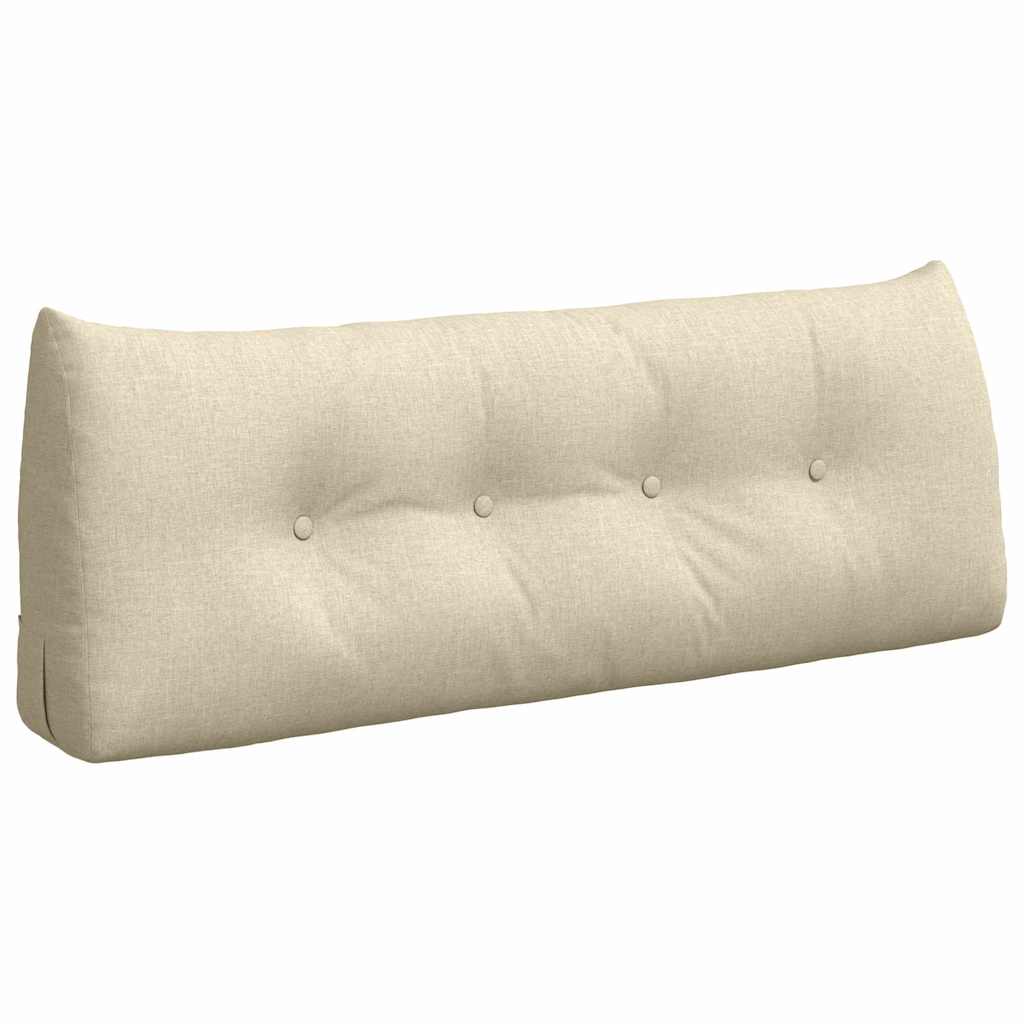 Cuscino per Schiena Crema 120 x 24 x 50 cm Tessuto
