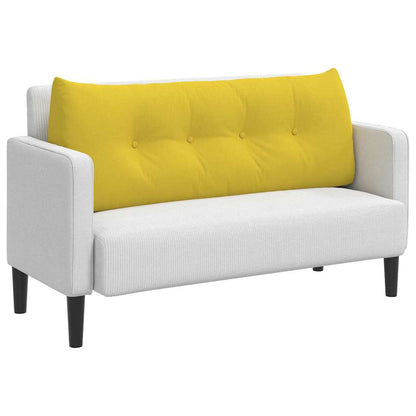 Cuscino per Schiena Giallo Chiaro 120 x 24 x 50 cm Tessuto