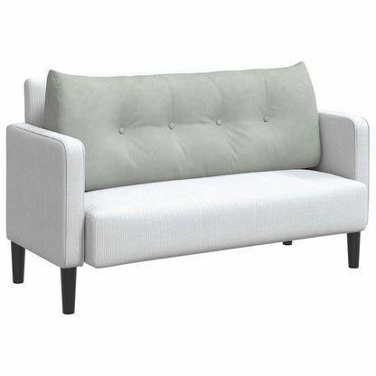 Cuscino per Schiena Grigio chiaro 120 x 24 x 50 cm Velluto
