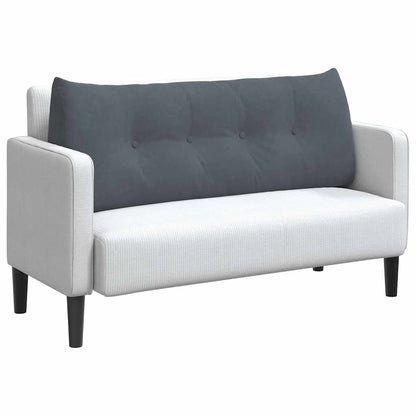 Cuscino per Schiena Grigio scuro 120 x 24 x 50 cm Velluto