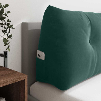 Cuscino per Schiena Verde Scuro 120 x 24 x 50 cm Velluto