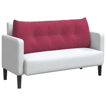 Cuscino per Schiena Rosso Vino 120 x 24 x 50 cm Velluto