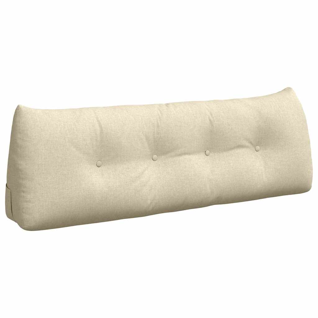Cuscino per Schiena Crema 140 x 24 x 50 cm Tessuto