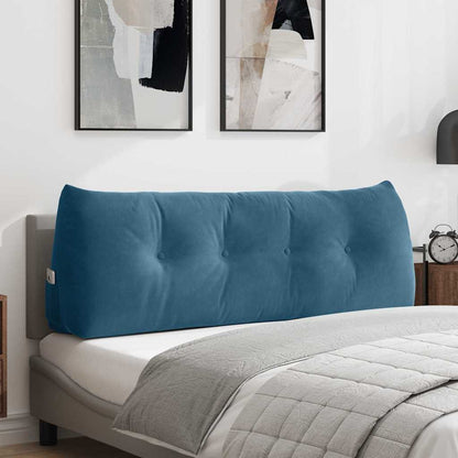 Cuscino per Schiena Blu 140 x 24 x 50 cm Velluto