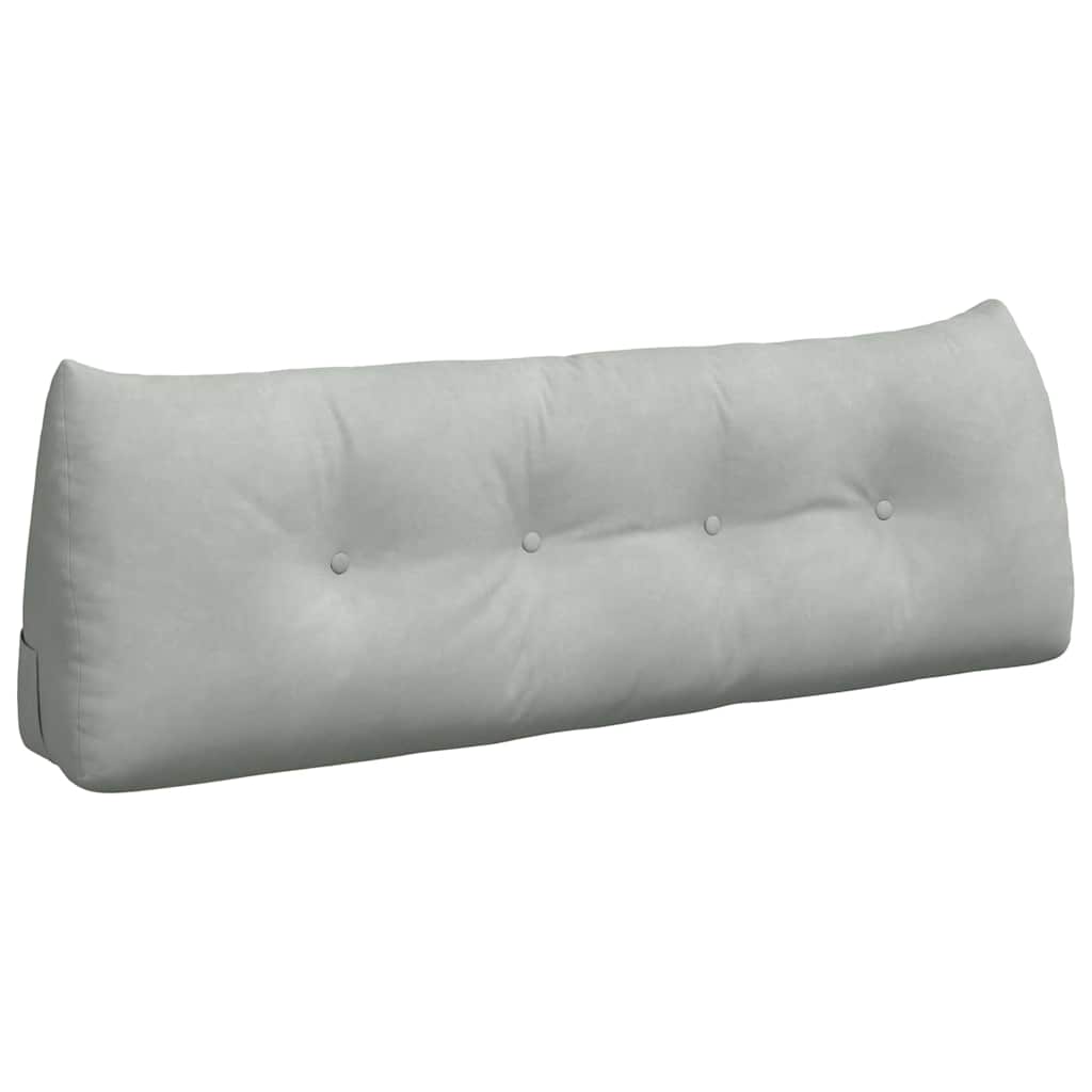 Cuscino per Schiena Grigio chiaro 140 x 24 x 50 cm Velluto
