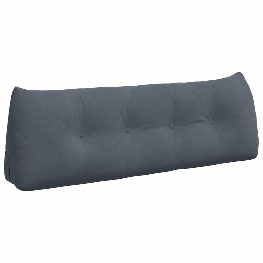 Cuscino per Schiena Grigio scuro 140 x 24 x 50 cm Velluto