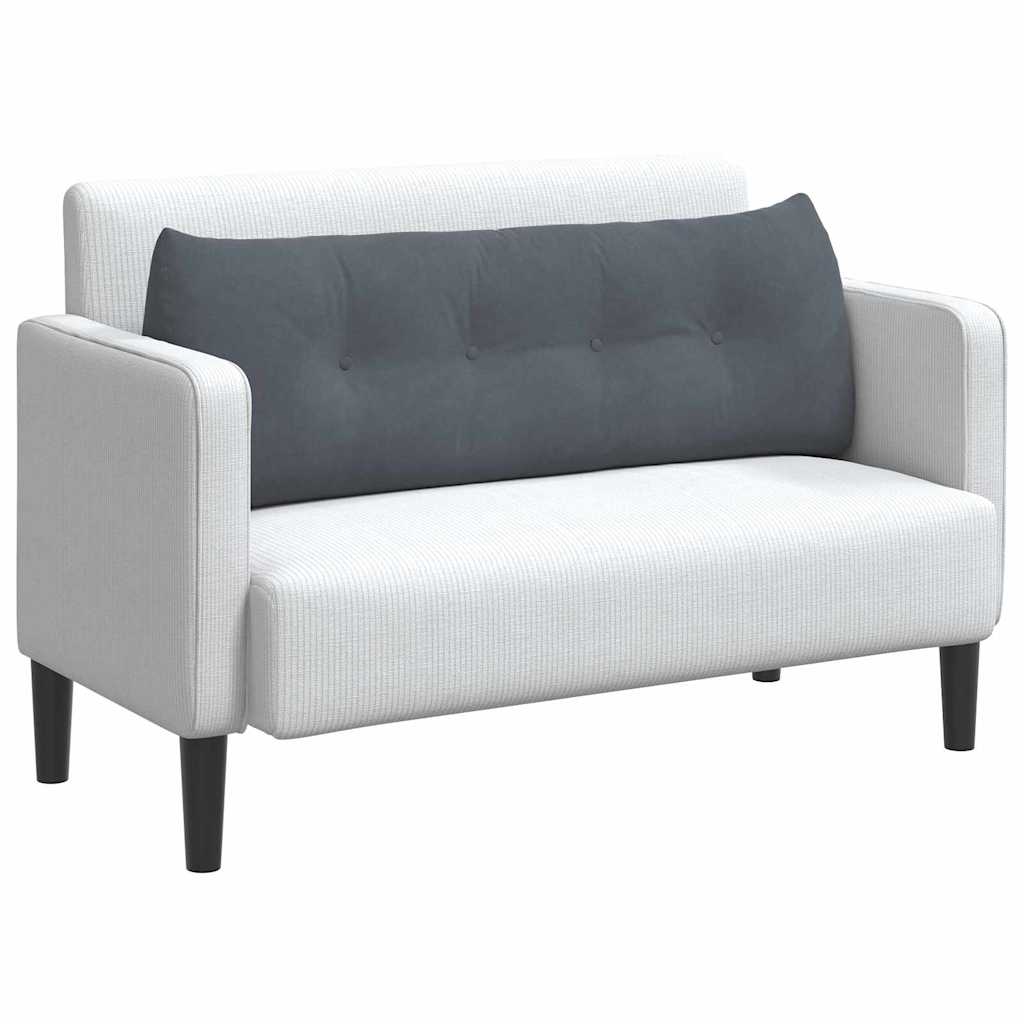 Cuscino per Schiena Grigio scuro 140 x 24 x 50 cm Velluto