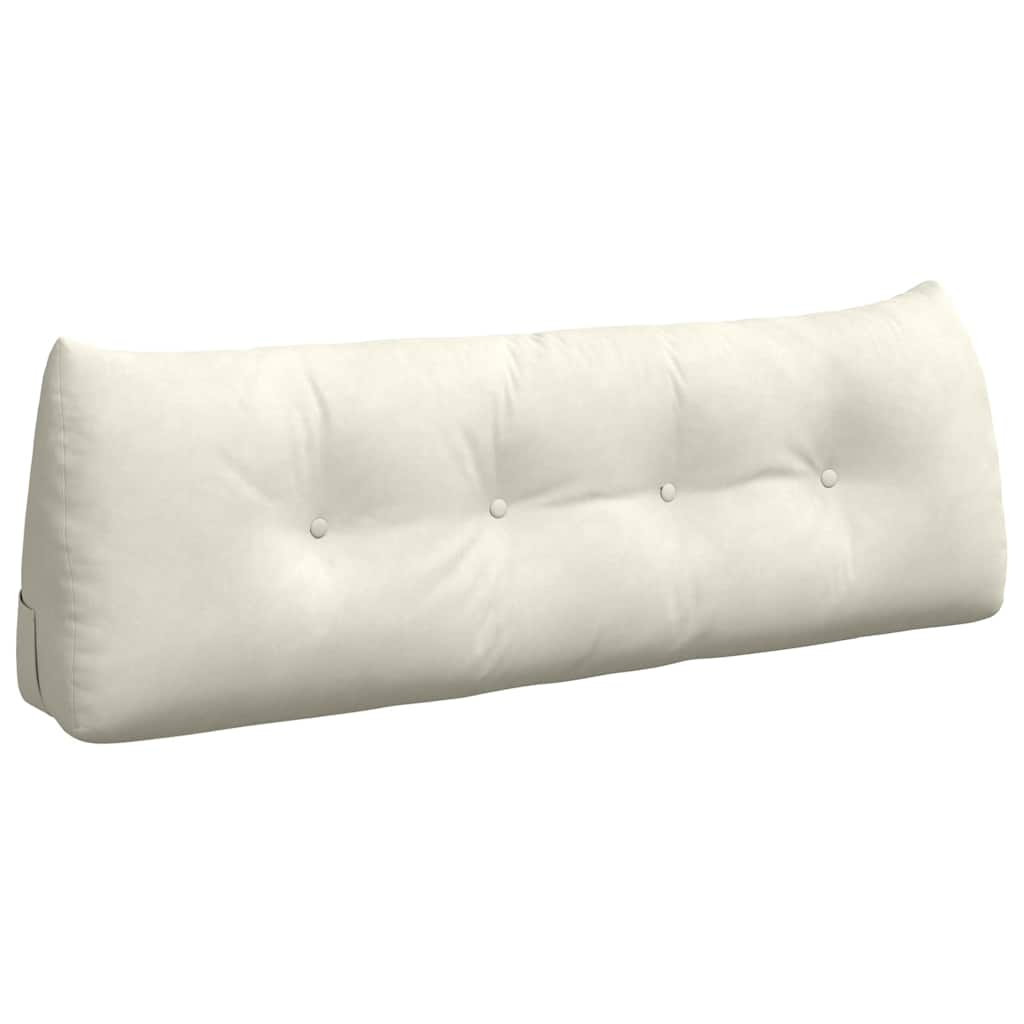 Cuscino per Schiena Crema 140 x 24 x 50 cm Velluto
