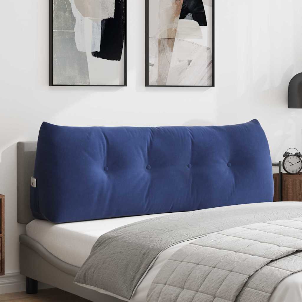 Cuscino per Schiena Blu Polizia 140 x 24 x 50 cm Velluto